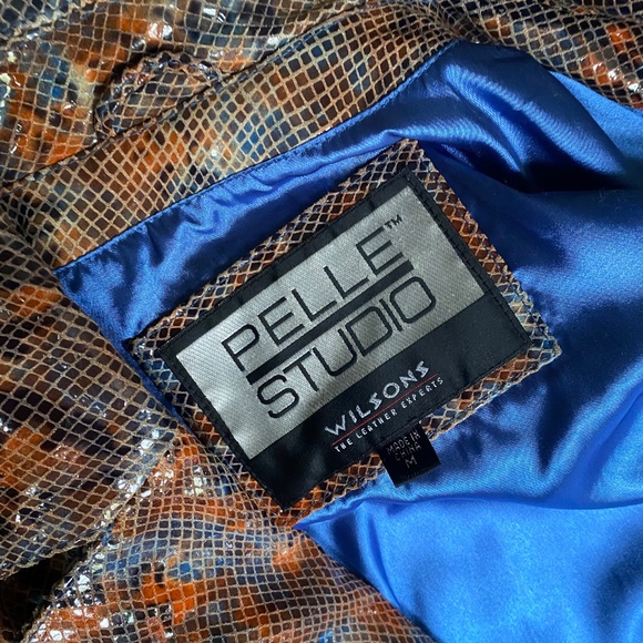 Women’s leather jacket snakeskin M - Picture 3 of 4